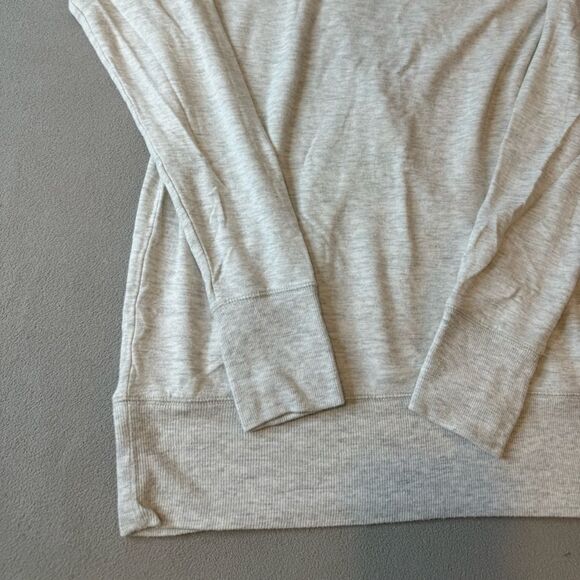 Athleta USA Criss Cross Open Back Super soft Modal Sweatshirt Light Gray Size M - Picture 6 of 16